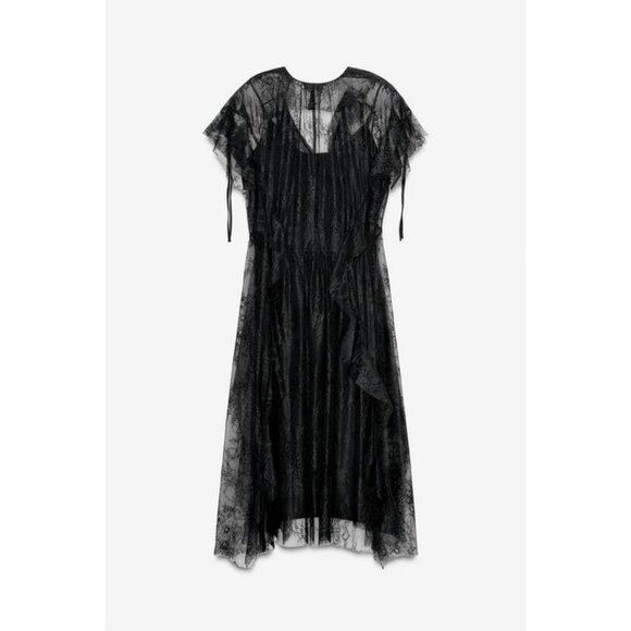 ZARA LIMITED EDITION LACE MIDI DRESS - Picture 6 of 7